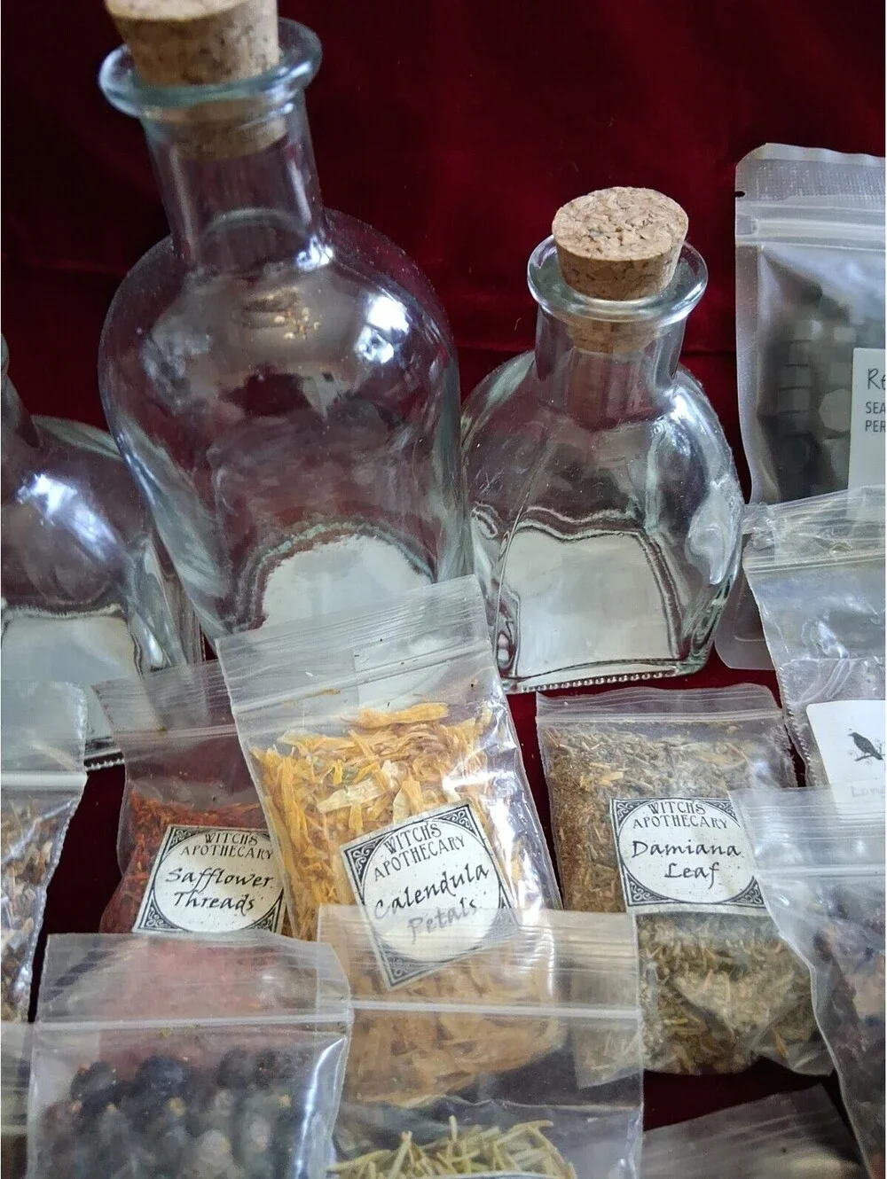 Herbs, Flowers, Roots, Bark Bottles Wax Witchcraft/Wicca/Ritual/Spells/Rare